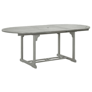 vidaXL Garden Table Grey 200x100x75 cm Solid Acacia Wood