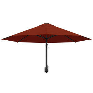 vidaXL Wall-Mounted Parasol with Metal Pole 300 cm Terracotta