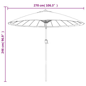 vidaXL Outdoor Parasol with Aluminium Pole 270 cm Anthracite