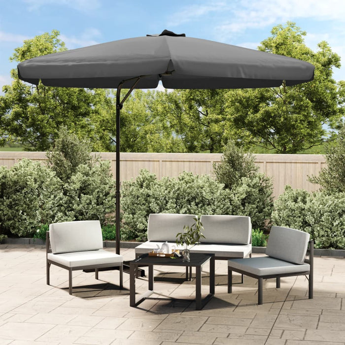 vidaXL Outdoor Parasol with Steel Pole 300x250 cm Anthracite