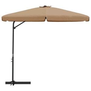 vidaXL Outdoor Parasol with Steel Pole 300 cm Taupe