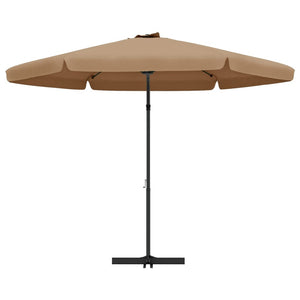 vidaXL Outdoor Parasol with Steel Pole 300 cm Taupe