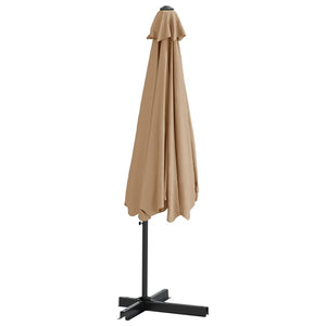 vidaXL Outdoor Parasol with Steel Pole 300 cm Taupe