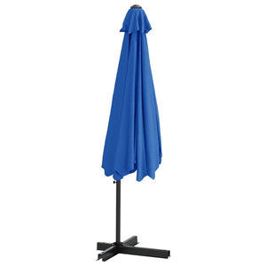 vidaXL Garden Parasol with Steel Pole 300 cm Azure Blue