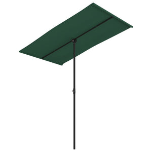 vidaXL Outdoor Parasol with Aluminium Pole 180x110 cm Green