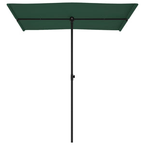 vidaXL Outdoor Parasol with Aluminium Pole 180x110 cm Green