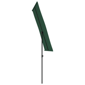 vidaXL Outdoor Parasol with Aluminium Pole 180x110 cm Green