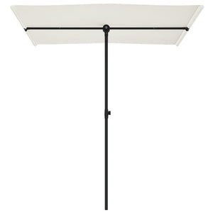 vidaXL Outdoor Parasol with Aluminium Pole 180x110 cm Sand White