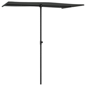 vidaXL Outdoor Parasol with Aluminium Pole 180x110 cm Anthracite