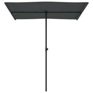 vidaXL Outdoor Parasol with Aluminium Pole 180x110 cm Anthracite