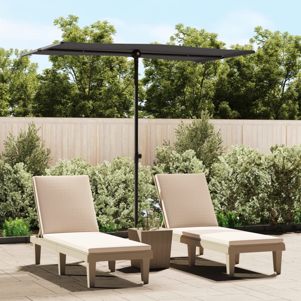 vidaXL Outdoor Parasol with Aluminium Pole 180x110 cm Anthracite