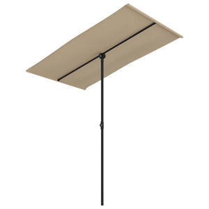 vidaXL Outdoor Parasol with Aluminium Pole 180x110 cm Taupe