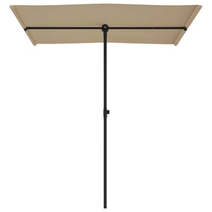 vidaXL Outdoor Parasol with Aluminium Pole 180x110 cm Taupe