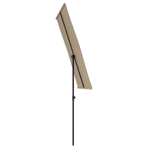 vidaXL Outdoor Parasol with Aluminium Pole 180x110 cm Taupe