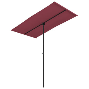 vidaXL Outdoor Parasol with Aluminium Pole 180x110 cm Bordeaux Red