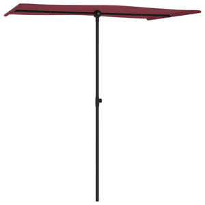 vidaXL Outdoor Parasol with Aluminium Pole 180x110 cm Bordeaux Red