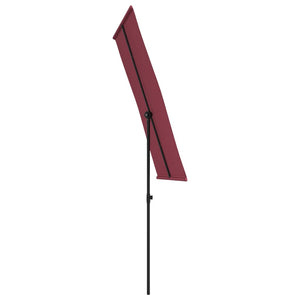 vidaXL Outdoor Parasol with Aluminium Pole 180x110 cm Bordeaux Red