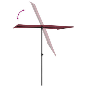 vidaXL Outdoor Parasol with Aluminium Pole 180x110 cm Bordeaux Red