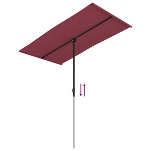 vidaXL Outdoor Parasol with Aluminium Pole 180x110 cm Bordeaux Red