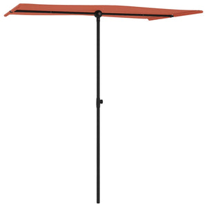 vidaXL Outdoor Parasol with Aluminium Pole 180x110 cm Terracotta