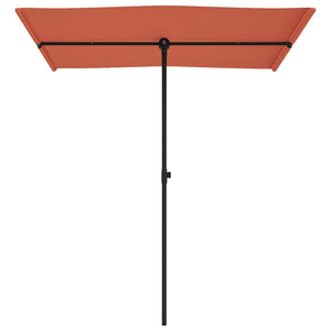 vidaXL Outdoor Parasol with Aluminium Pole 180x110 cm Terracotta