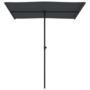 vidaXL Outdoor Parasol with Aluminium Pole 180x110 cm Black