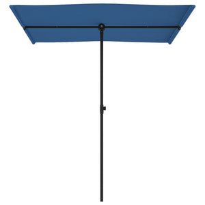 vidaXL Outdoor Parasol with Aluminium Pole 180x110 cm Azure Blue