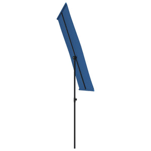 vidaXL Outdoor Parasol with Aluminium Pole 180x110 cm Azure Blue