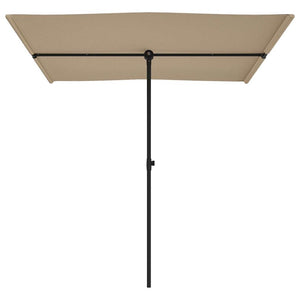 vidaXL Garden Parasol with Aluminium Pole 2x1.5 m Taupe