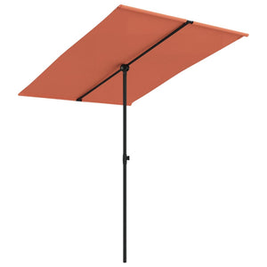 vidaXL Outdoor Parasol with Aluminium Pole 2x1.5 m Terracotta