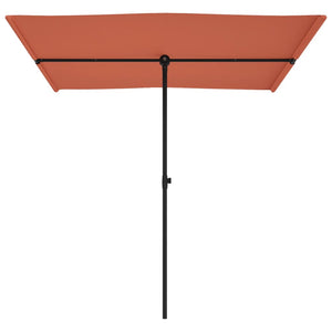 vidaXL Outdoor Parasol with Aluminium Pole 2x1.5 m Terracotta