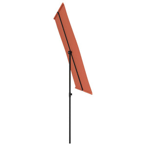 vidaXL Outdoor Parasol with Aluminium Pole 2x1.5 m Terracotta