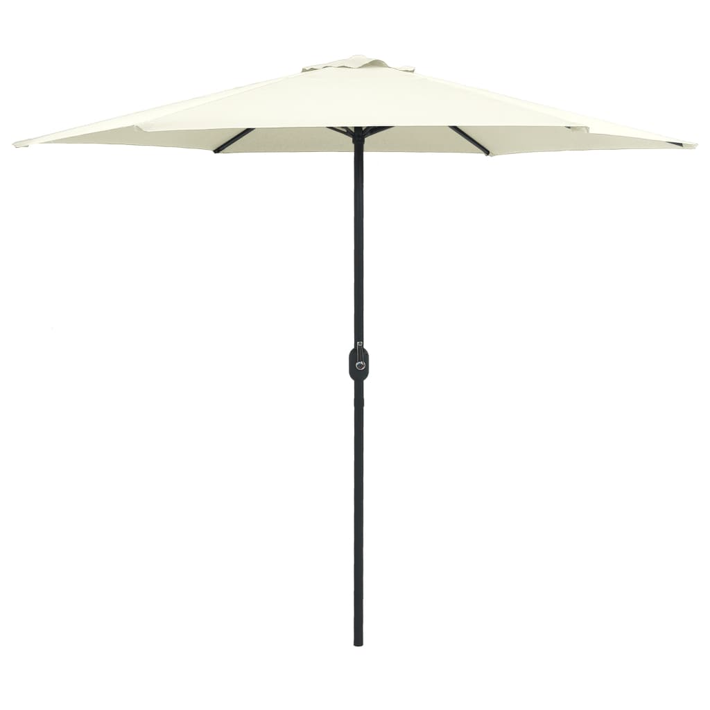 vidaXL Outdoor Parasol with Aluminium Pole 270x246 cm Sand White