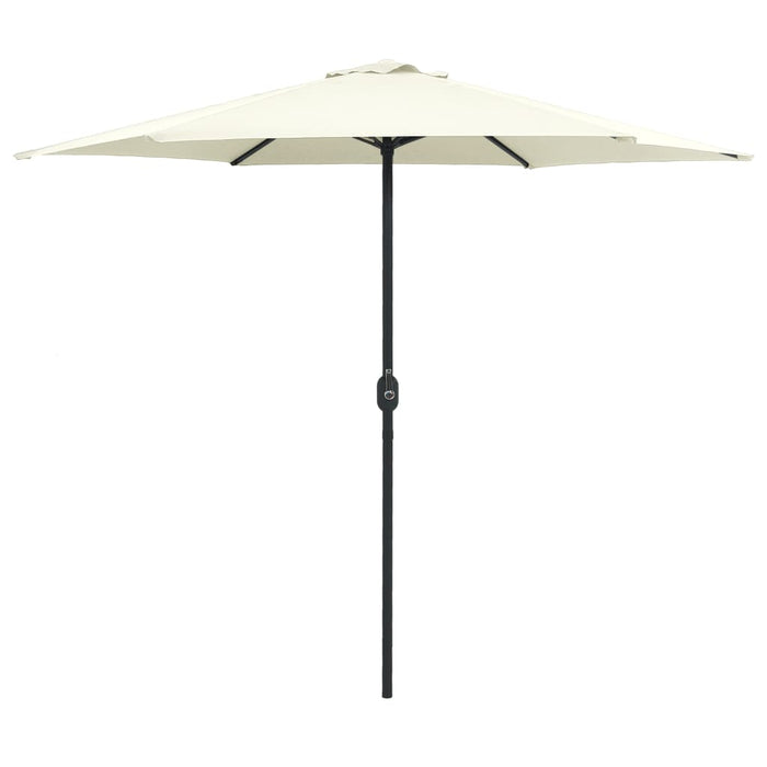 vidaXL Outdoor Parasol with Aluminium Pole 270x246 cm Sand White