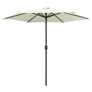 vidaXL Outdoor Parasol with Aluminium Pole 270x246 cm Sand White