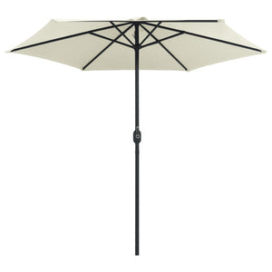 vidaXL Outdoor Parasol with Aluminium Pole 270x246 cm Sand White