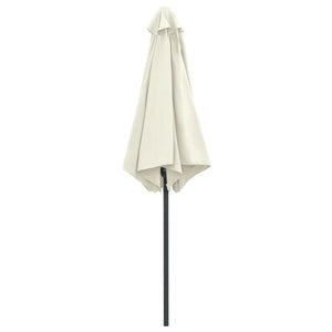 vidaXL Outdoor Parasol with Aluminium Pole 270x246 cm Sand White