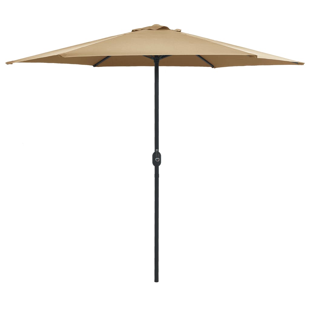 vidaXL Outdoor Parasol with Aluminium Pole 270x246 cm Taupe