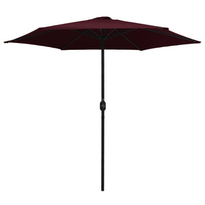 vidaXL Outdoor Parasol with Aluminium Pole 270x246 cm Bordeaux Red