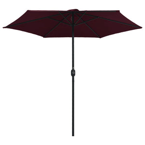 vidaXL Outdoor Parasol with Aluminium Pole 270x246 cm Bordeaux Red