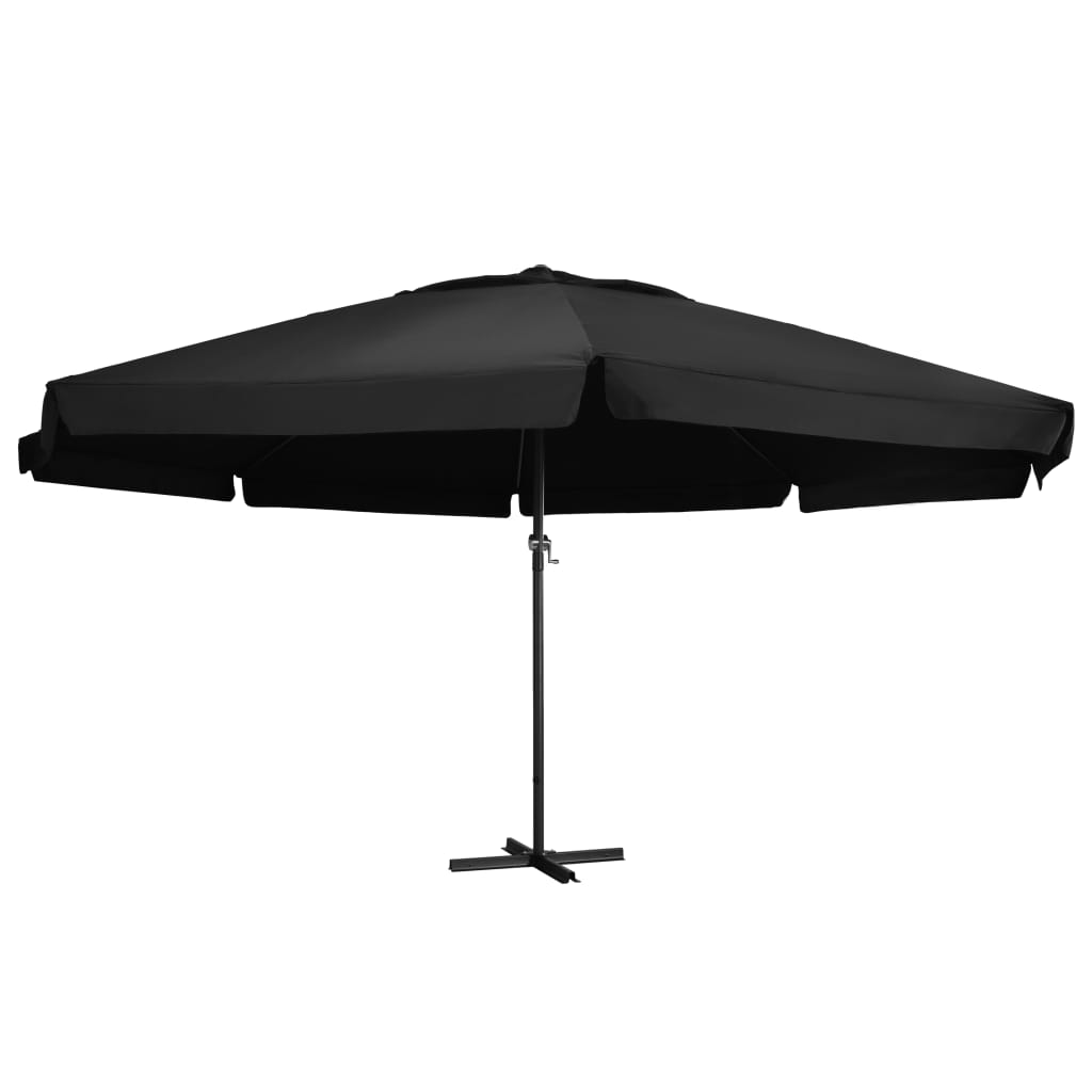 vidaXL Outdoor Parasol with Aluminium Pole 500 cm Black