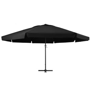 vidaXL Outdoor Parasol with Aluminium Pole 500 cm Black