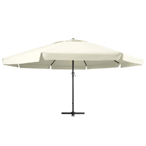 vidaXL Outdoor Parasol with Aluminium Pole 600 cm Sand White