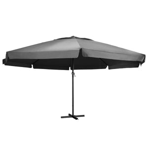 vidaXL Outdoor Parasol with Aluminium Pole 600 cm Anthracite