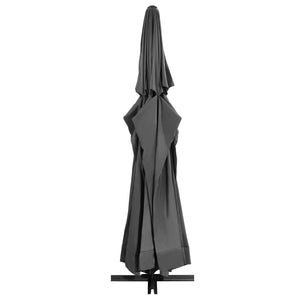 vidaXL Outdoor Parasol with Aluminium Pole 600 cm Anthracite