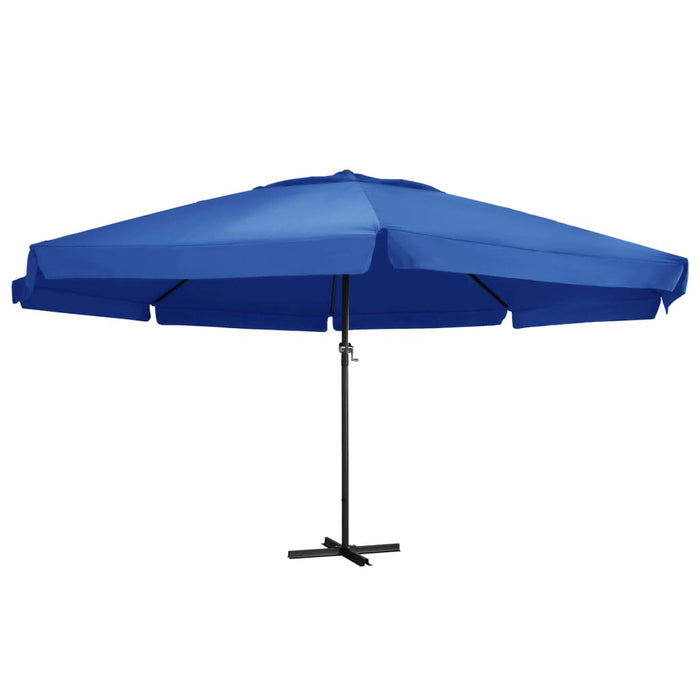 vidaXL Outdoor Parasol with Aluminium Pole 600 cm Azure Blue