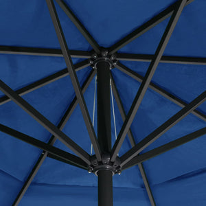 vidaXL Outdoor Parasol with Aluminium Pole 600 cm Azure Blue