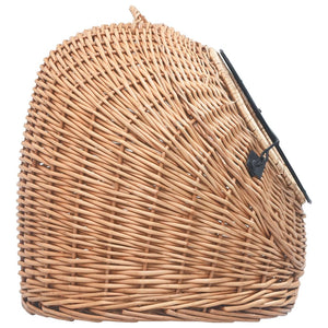 vidaXL Cat Transporter 60x45x45 cm Natural Willow