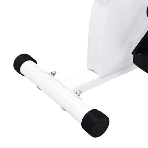 vidaXL Exercise Bike with Belt Resistance White