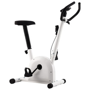 vidaXL Exercise Bike with Belt Resistance White